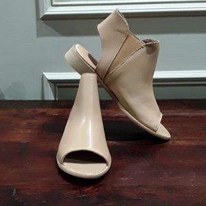 Ladies Tan Musse & Cloud Leather Boot Sandals